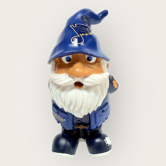 St Louis Blues NHL Hockey Stumpy Gnome 7 inch Resin Garden Gnome New - Picture 3 of 7